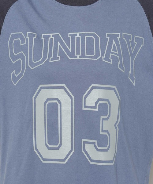 WONDER VISITOR（ワンダービジター）の「WONDER VISITOR／SUNDAYラグラン長袖T 2982982（Tシャツ/カットソー・レディース・ライトグレー/グレー・FREE）」の11枚目の写真