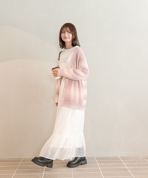 GLOBAL WORK（グローバルワーク）の「フワフワスカート/AND YUA ANY/980420（スカート・キッズ・ブラック/オフホワイト・150cm/160cm）」の5枚目の写真