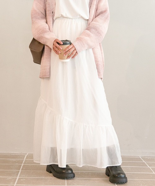 GLOBAL WORK（グローバルワーク）の「フワフワスカート/AND YUA ANY/980420（スカート・キッズ・ブラック/オフホワイト・150cm/160cm）」の7枚目の写真