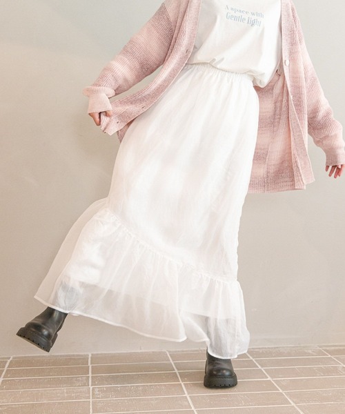 GLOBAL WORK（グローバルワーク）の「フワフワスカート/AND YUA ANY/980420（スカート・キッズ・ブラック/オフホワイト・150cm/160cm）」の10枚目の写真