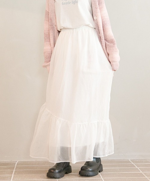 GLOBAL WORK（グローバルワーク）の「フワフワスカート/AND YUA ANY/980420（スカート・キッズ・ブラック/オフホワイト・150cm/160cm）」の11枚目の写真