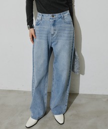 Aunt Marie's | 【S,M,Lサイズ展開】ワイドストレートデニムパンツ(デニムパンツ)