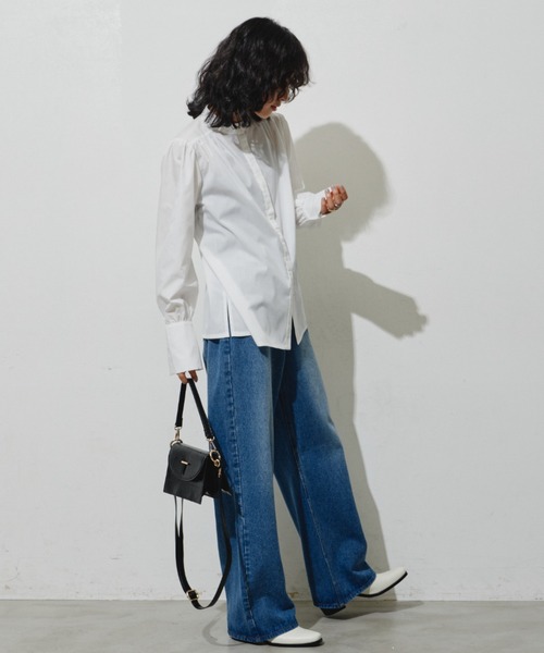 Aunt Marie's（アントマリーズ）の「【S,M,Lサイズ展開】ワイドストレートデニムパンツ（デニムパンツ・レディース・ライトブルー/ブルー・M/S/L）」の18枚目の写真