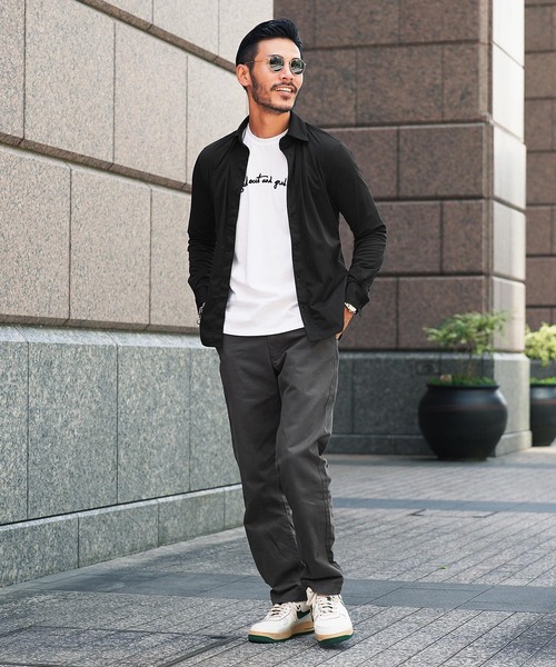 jiggys shop(ジギーズショップ)の「ハイパーストレッチシャツ レギュラーカラー 長袖シャツ(シャツ/ブラウス・メンズ・ホワイト/オリーブ/ネイビー/ブラック・MEDIUM/LARGE/X-LARGE)」の17枚目の写真