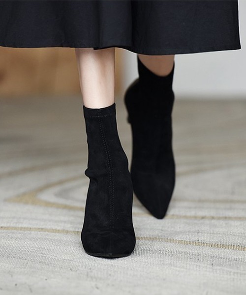 Miniministore(ミニミニストア)の「ショートブーツ レディース 暖かい裏起毛(ブーツ・レディース・ベージュ/ブラック・25.0cm/23.5cm/24.5cm/22.5cm/23.0cm/24.0cm)」の4枚目の写真