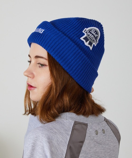 PLEASURES（プレジャー）の「PLEASURES×Pabst Blue Ribbon/プレジャーズ× PBR BEANIE ビーニー（ニットキャップ/ビーニー・メンズ・ロイヤルブルー・FREE）」の9枚目の写真