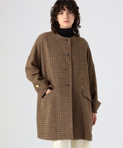 Mackintosh（マッキントッシュ）の「MACKINTOSH NEW HUMBIE ノーカラーコート（ノーカラーコート・レディース・ダークブラウン・6）」の3枚目の写真