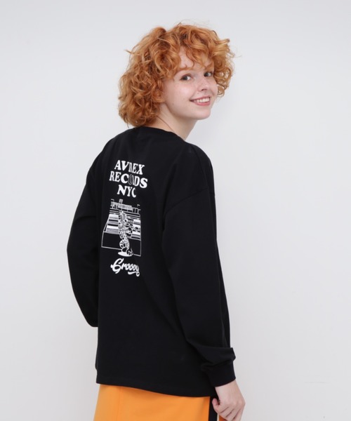 AVIREX（アヴィレックス）の「L/S TOPS "TOMCAT PRINT”/トムキャットプリント トップス（Tシャツ/カットソー・レディース・ブラック/オレンジ/オフホワイト・FREE）」の14枚目の写真