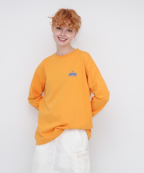 AVIREX（アヴィレックス）の「L/S TOPS "TOMCAT PRINT”/トムキャットプリント トップス（Tシャツ/カットソー・レディース・ブラック/オレンジ/オフホワイト・FREE）」の4枚目の写真