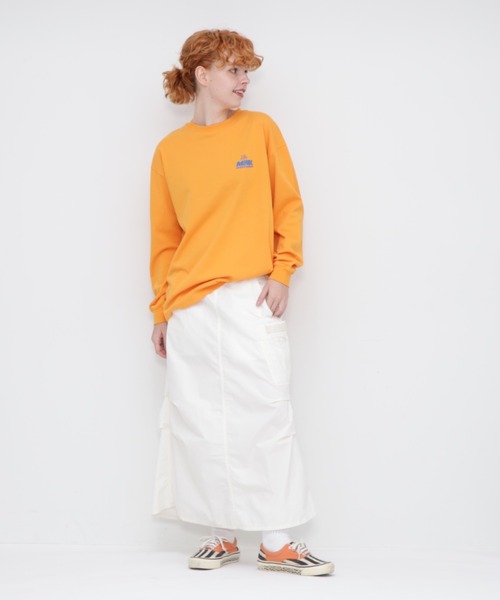 AVIREX（アヴィレックス）の「L/S TOPS "TOMCAT PRINT”/トムキャットプリント トップス（Tシャツ/カットソー・レディース・ブラック/オレンジ/オフホワイト・FREE）」の7枚目の写真