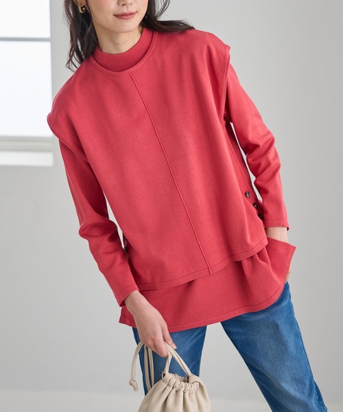 BELLUNA PLUS(ベルーナ)の「ベスト付ニットチュニックアンサンブル(アンサンブル・レディース・コーラル/ロイヤルブルー/グリーン/ライラック/ライム/ピンク・MEDIUM/LARGE/X-LARGE)」の17枚目の写真