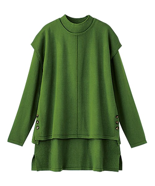 BELLUNA PLUS(ベルーナ)の「ベスト付ニットチュニックアンサンブル(アンサンブル・レディース・コーラル/ロイヤルブルー/グリーン/ライラック/ライム/ピンク・MEDIUM/LARGE/X-LARGE)」の14枚目の写真
