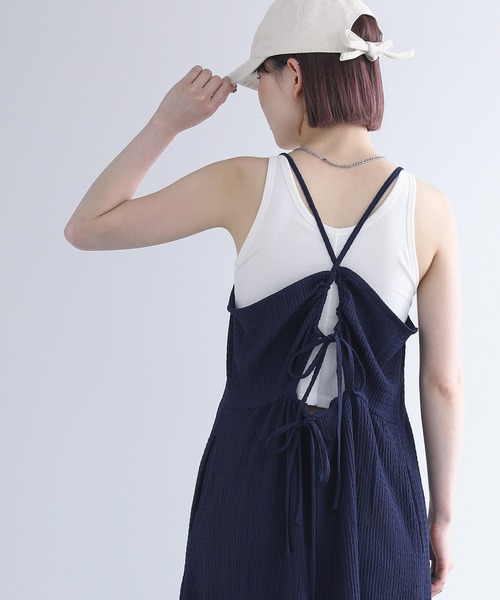 n'OrLABEL（ノアールレーベル）の「『コクーンキャミワンピース』（ワンピース・レディース・ネイビー/ブラック/クリーム・2/1）」の14枚目の写真