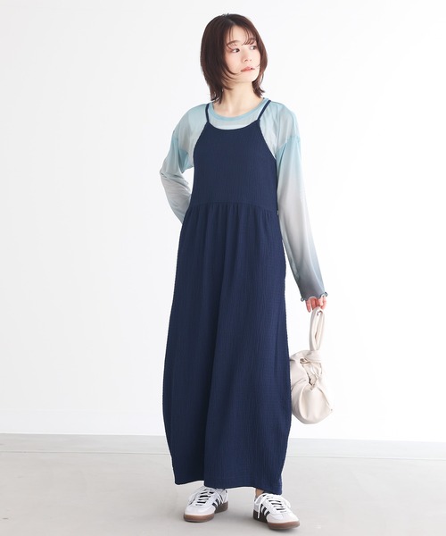 n'OrLABEL(ノアールレーベル)の「『コクーンキャミワンピース』(ワンピース・レディース・ネイビー/ブラック/クリーム・2/1)」の16枚目の写真