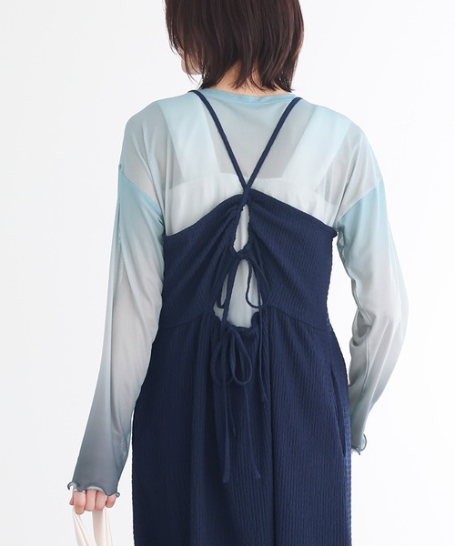 n'OrLABEL(ノアールレーベル)の「『コクーンキャミワンピース』(ワンピース・レディース・ネイビー/ブラック/クリーム・2/1)」の13枚目の写真