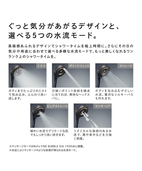 ReFa FINE BUBBLE DIA 120 マットブラック※値下げしました ReFa FINE BUBBLE DIA 120 マットブラック/リファファインバブル