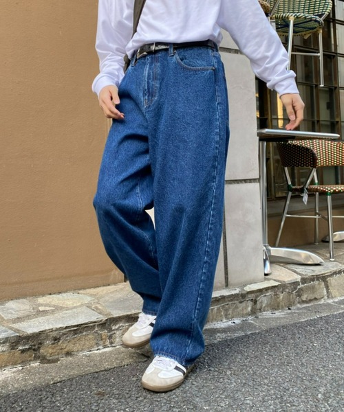 GEVACO（ゲバコ）の「【GEVACO / ゲバコ】12.5ozワイドデニムパンツ(セットアップ対応)（デニムパンツ・メンズ・スカイブルー/ブラック/ブルー・MEDIUM/LARGE）」の13枚目の写真