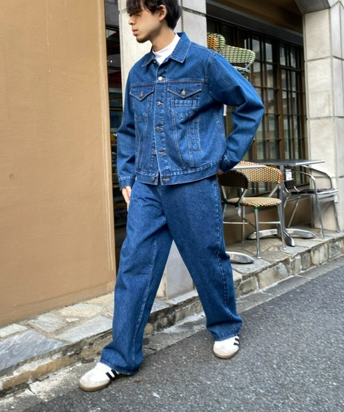 GEVACO（ゲバコ）の「【GEVACO / ゲバコ】12.5ozワイドデニムパンツ(セットアップ対応)（デニムパンツ・メンズ・スカイブルー/ブラック/ブルー・MEDIUM/LARGE）」の16枚目の写真