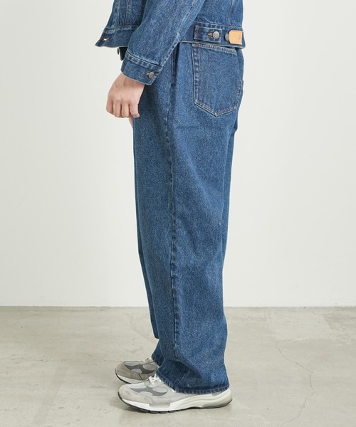 GEVACO（ゲバコ）の「【GEVACO / ゲバコ】12.5ozワイドデニムパンツ(セットアップ対応)（デニムパンツ・メンズ・スカイブルー/ブラック/ブルー・MEDIUM/LARGE）」の19枚目の写真