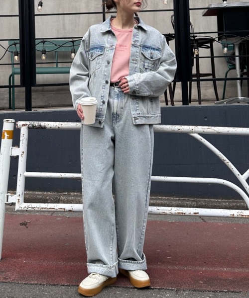 GEVACO（ゲバコ）の「【GEVACO / ゲバコ】12.5ozワイドデニムパンツ(セットアップ対応)（デニムパンツ・メンズ・スカイブルー/ブラック/ブルー・MEDIUM/LARGE）」の9枚目の写真