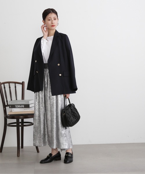 N.(N. Natural Beauty Basic)(エヌエヌナチュラルビューティーベーシック)の「【S Size Line】◆ギャザーイージースカート(スカート・レディース・シルバー/ブラック/シルバー系その他・MEDIUM/SMALL)」の13枚目の写真