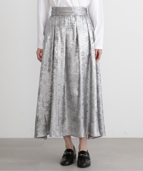 N.(N. Natural Beauty Basic)(エヌエヌナチュラルビューティーベーシック)の「【S Size Line】◆ギャザーイージースカート(スカート・レディース・シルバー/ブラック/シルバー系その他・MEDIUM/SMALL)」の17枚目の写真