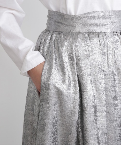 N.(N. Natural Beauty Basic)(エヌエヌナチュラルビューティーベーシック)の「【S Size Line】◆ギャザーイージースカート(スカート・レディース・シルバー/ブラック/シルバー系その他・MEDIUM/SMALL)」の21枚目の写真