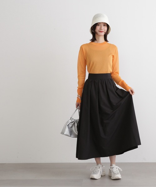 N.(N. Natural Beauty Basic)(エヌエヌナチュラルビューティーベーシック)の「【S Size Line】◆ギャザーイージースカート(スカート・レディース・シルバー/ブラック/シルバー系その他・MEDIUM/SMALL)」の8枚目の写真