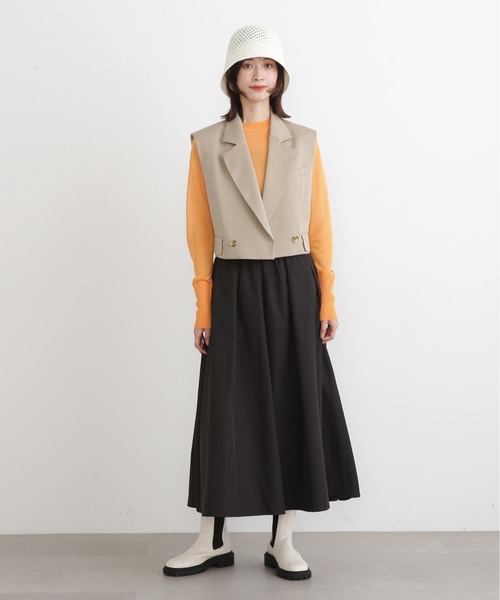 N.(N. Natural Beauty Basic)(エヌエヌナチュラルビューティーベーシック)の「【S Size Line】◆ギャザーイージースカート(スカート・レディース・シルバー/ブラック/シルバー系その他・MEDIUM/SMALL)」の10枚目の写真