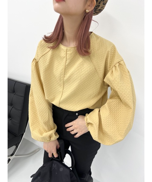 JUMELLE(ジュメロ)の「【ボリュームスリーブ】cord piping blouse(シャツ/ブラウス・レディース・ホワイト/ブラック/イエロー・MEDIUM)」の3枚目の写真