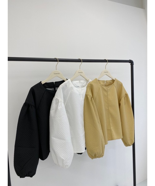 JUMELLE(ジュメロ)の「【ボリュームスリーブ】cord piping blouse(シャツ/ブラウス・レディース・ホワイト/ブラック/イエロー・MEDIUM)」の16枚目の写真