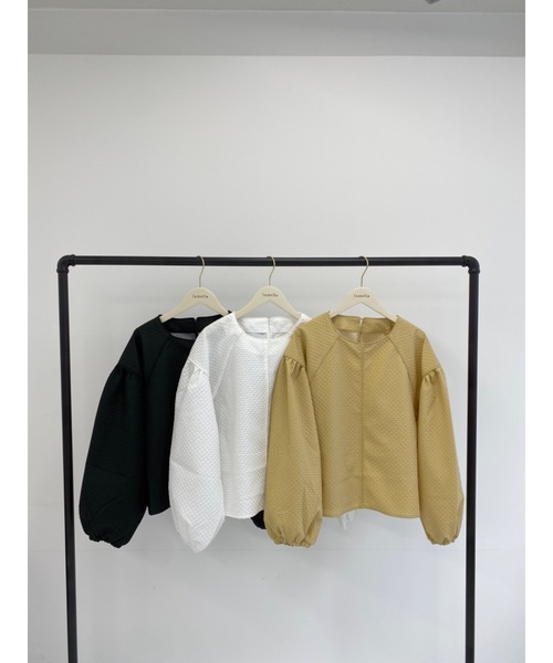 JUMELLE(ジュメロ)の「【ボリュームスリーブ】cord piping blouse(シャツ/ブラウス・レディース・ホワイト/ブラック/イエロー・MEDIUM)」の12枚目の写真