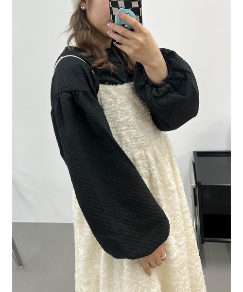 JUMELLE(ジュメロ)の「【ボリュームスリーブ】cord piping blouse(シャツ/ブラウス・レディース・ホワイト/ブラック/イエロー・MEDIUM)」の6枚目の写真
