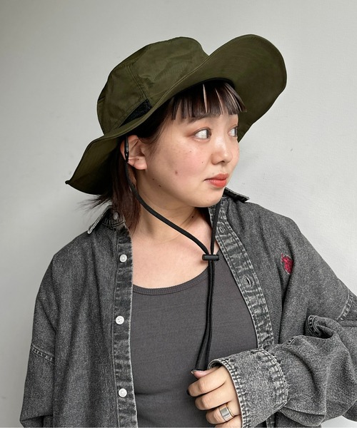 KRIFF MAYER（クリフメイヤー）の「アドベンチャーハット（ハット・レディース・ダークグリーン/ブラック・FREE）」の11枚目の写真