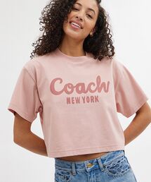 すぐ届く【COACH】カーシヴ コーチ エンブロイダード Tシャツ すぐ届く【COACH】カーシヴ コーチ エンブロイダード Tシャツ