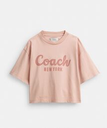 COACH コーチ　カーシヴ シグネチャー クロップド Tシャツ COACH｜【公式】カーシヴ シグネチャー クロップド Tシャツ