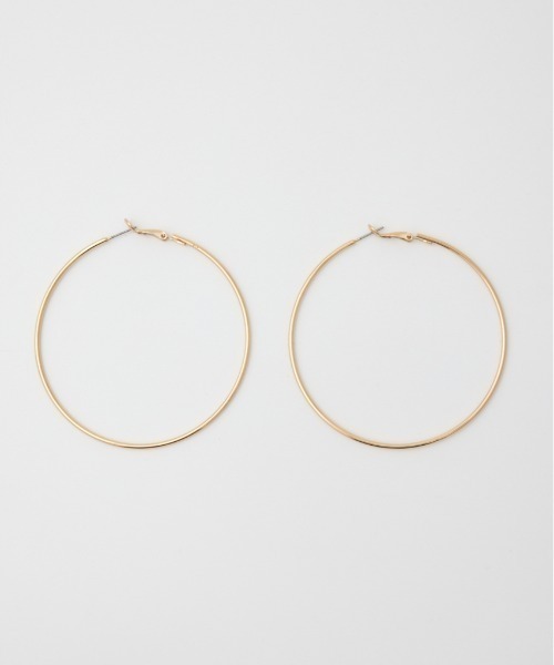 SLY（スライ）の「THIN HOOP P EARRING シン フープピアス イヤリング（ピアス（両耳用）・レディース・ゴールド/シルバー・FREE）」の9枚目の写真