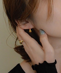ニッケルフリー マットメタルフープピアス
