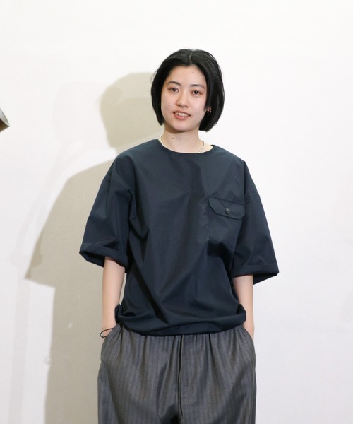 TAION（タイオン）の「TAION/タイオン MILITARY RIPSTOP TEE ミリタリーリップストップTEE（Tシャツ/カットソー・メンズ・グリーン/ダークネイビー/ブラック/オリーブ/オフホワイト/その他1・LARGE/XX-LARGE/X-LARGE/MEDIUM）」の5枚目の写真