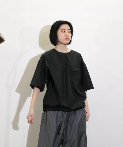 TAION（タイオン）の「TAION/タイオン MILITARY RIPSTOP TEE ミリタリーリップストップTEE（Tシャツ/カットソー・メンズ・グリーン/ダークネイビー/ブラック/オリーブ/オフホワイト/その他1・LARGE/XX-LARGE/X-LARGE/MEDIUM）」の2枚目の写真