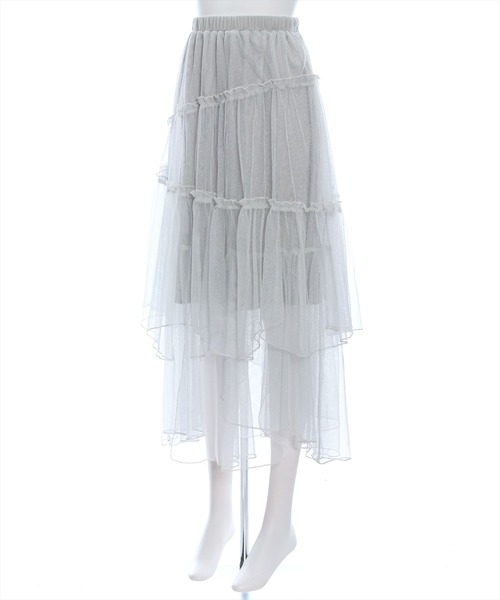 clear（クリア）の「ランダムティアードラメチュールスカート（スカート・レディース・グレー/ブラック/アイボリー・F）」の7枚目の写真