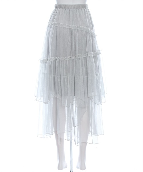 clear（クリア）の「ランダムティアードラメチュールスカート（スカート・レディース・グレー/ブラック/アイボリー・F）」の10枚目の写真