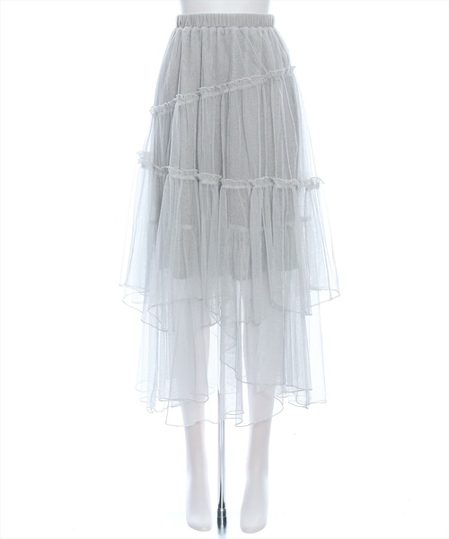 clear（クリア）の「ランダムティアードラメチュールスカート（スカート・レディース・グレー/ブラック/アイボリー・F）」の14枚目の写真