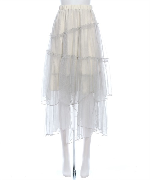 clear（クリア）の「ランダムティアードラメチュールスカート（スカート・レディース・グレー/ブラック/アイボリー・F）」の16枚目の写真