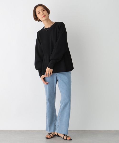 LEPSIM（レプシィム）の「12ゲージペプラムプルオーバー　107460（ニット/セーター・レディース・ブラック/アイボリー/グリーン・FREE）」の8枚目の写真