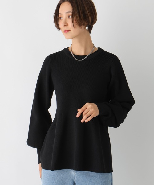 LEPSIM（レプシィム）の「12ゲージペプラムプルオーバー　107460（ニット/セーター・レディース・ブラック/アイボリー/グリーン・FREE）」の11枚目の写真