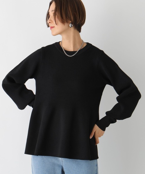 LEPSIM（レプシィム）の「12ゲージペプラムプルオーバー　107460（ニット/セーター・レディース・ブラック/アイボリー/グリーン・FREE）」の12枚目の写真