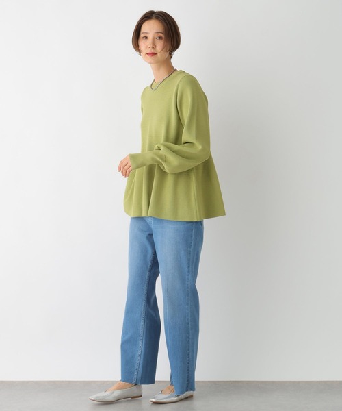 LEPSIM（レプシィム）の「12ゲージペプラムプルオーバー　107460（ニット/セーター・レディース・ブラック/アイボリー/グリーン・FREE）」の14枚目の写真