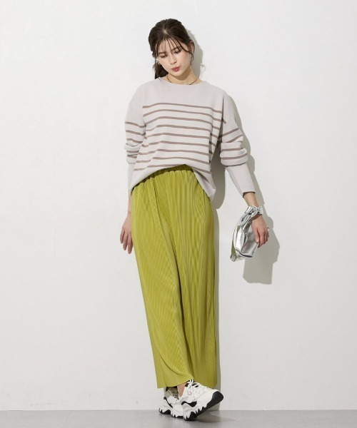 slattgir(スラットジール)の「高身長 プリーツストレートスカート(トールサイズ)Essenave(スカート・レディース・ブラック/グリーン/ブルー/グレー系/ライトグリーン/ライム/ブラウン・LL/3L/M/L/4L/5L/S)」の15枚目の写真