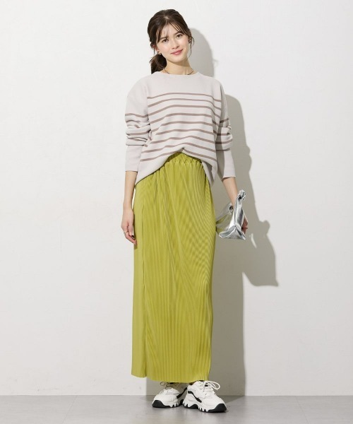 slattgir(スラットジール)の「高身長 プリーツストレートスカート(トールサイズ)Essenave(スカート・レディース・ブラック/グリーン/ブルー/グレー系/ライトグリーン/ライム/ブラウン・LL/3L/M/L/4L/5L/S)」の13枚目の写真